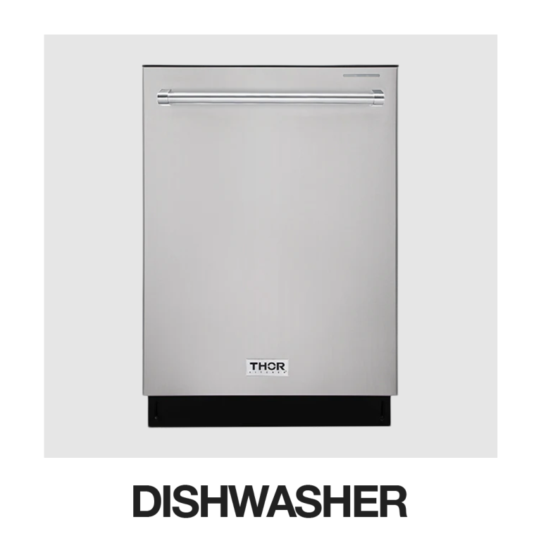 Stainless steel THOR dishwasher front view