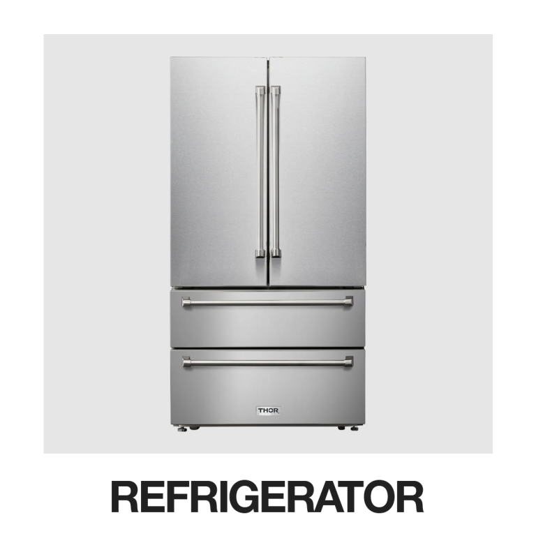 Modern stainless steel refrigerator design