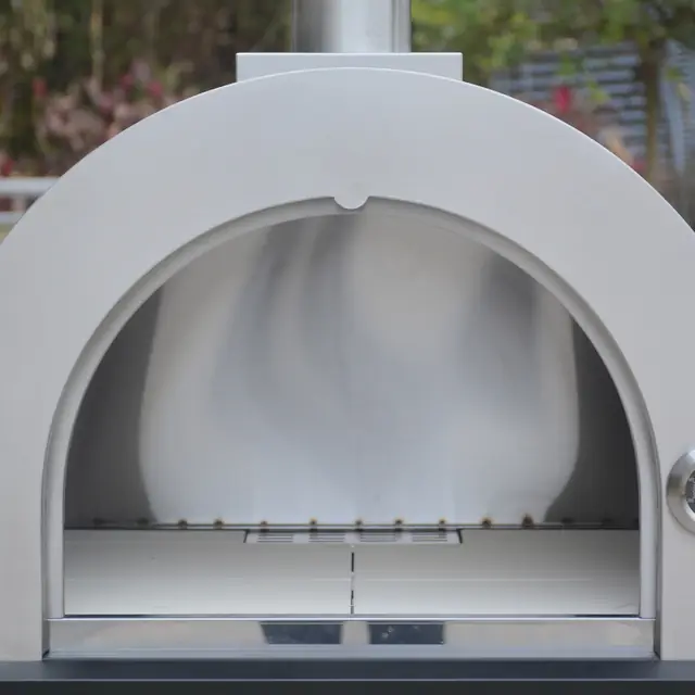 THOR Kitchen outdoor pizza oven with stainless steel dome
