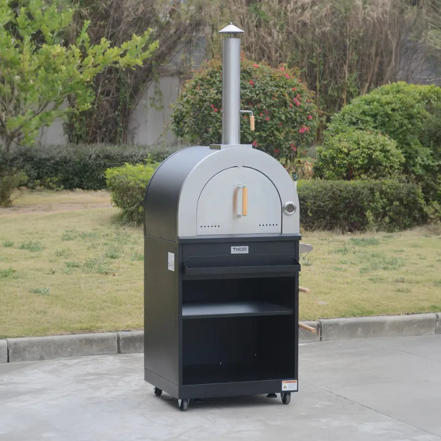 THOR Kitchen wood-fired pizza oven module in black